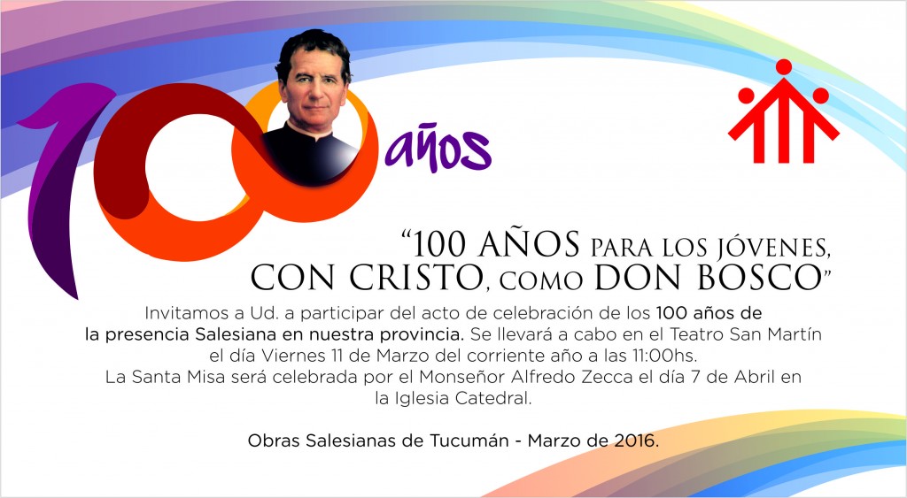 ANIVERSARIO 100 AÑOS SALESIANOS - INVITACION