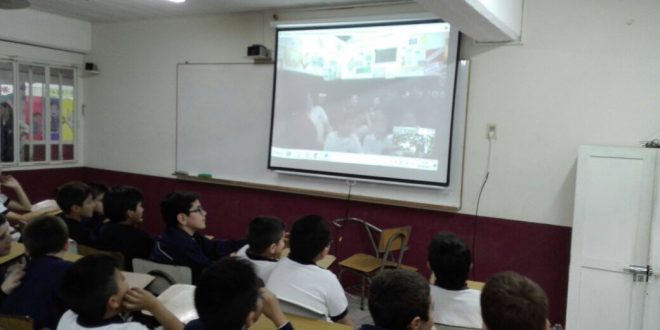 Videoconferencia de alumnos de 5to grado